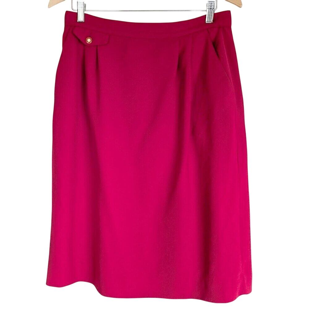Vintage Liz Claiborne Red Skirt with Nautical Details Classic Closet Staple